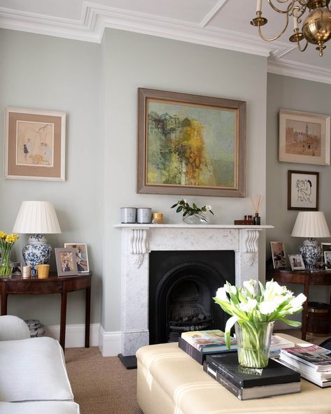 Details from the living room of a London townhouse project. We created a peaceful and elegant space adding in artwork, re-decorating and… | Instagram London Townhouse Living Room, Living Room London, Townhouse Living Room, Room London, London Townhouse, Oasis, Architecture Design, House Interior, Sweet Home