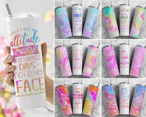 Funny Tumbler Wrap Bundle Sarcastic PNG Seamless Tumbler Drive Designs Sublimation Designs Downloads - Skinny 20oz Wrap - PNG 20 Oz Sublimation Tumbler Ideas, Sublimation Tumblers Tutorial, Funny Sarcastic Quotes, Commercial Use Fonts, Sublimation Tumblers, Cup Ideas, Tumbler Ideas, Sarcastic Quotes Funny, Tumbler Wraps