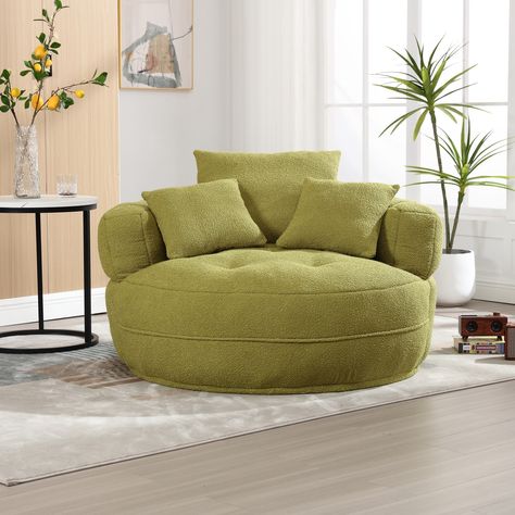 ❤ 【Comfortable And Durable】 Ergonomic curved back and a soft padded seat provides more comfort for you or your guests when enjoying chatting or watching TV. Green Chair, Lounge, Couch, Sofa, Living Room, Wall, Green, Fabric