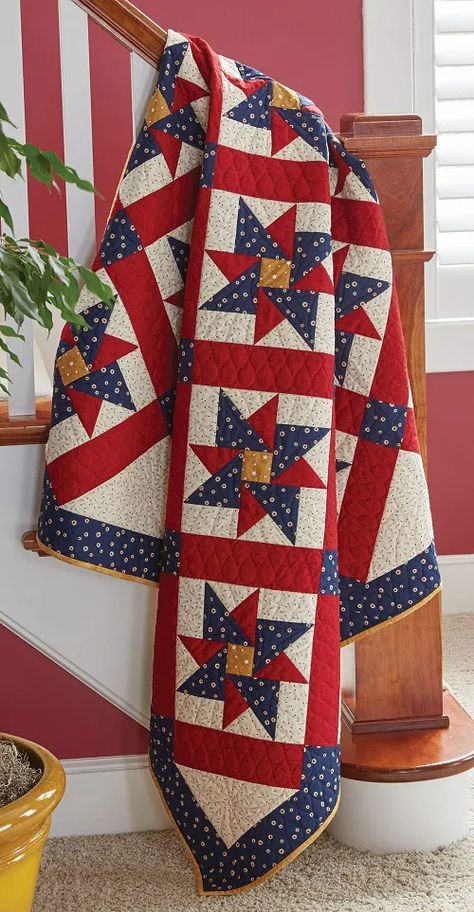 Celebrating the Red, White, and Blue: A Patriotic Quilts Roundup Valor Quilts, American Flag Quilt, Quilt Templates, Heart Quilt Pattern, Flag Quilt, Quilt Pattern Download, Patriotic Fabric, Quilts Of Valor, Blue Quilt