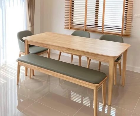 Table Chairs Design, Hiasan Dalaman Dapur, Small Table And Chairs, Pallet Dining Table, Dining Table Design Modern, Dining Interior, Kursi Bar, Kursi Cafe, Small Apartment Interior