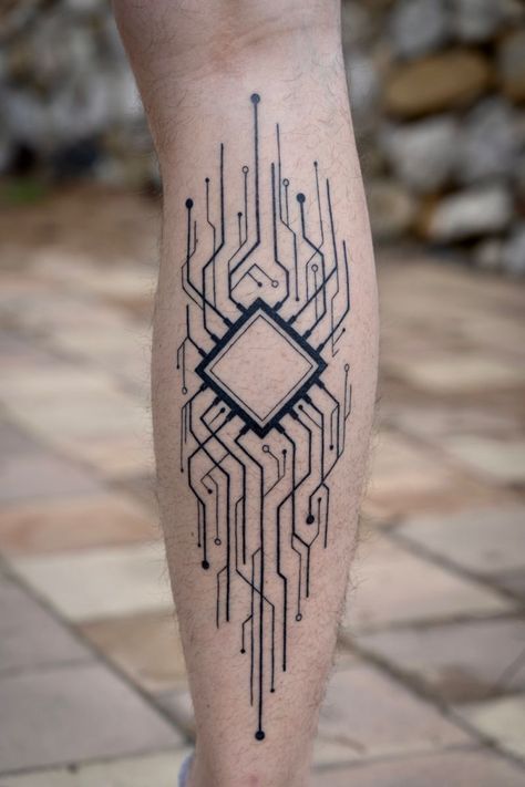 Idea For Tattoo, Circuit Tattoo, Circuit Drawing, Moving On Tattoos, Cyberpunk Tattoo, Surreal Tattoo, Balance Art, Modern Tattoos, Futuristic Design