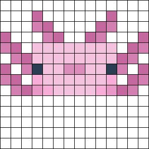 Minecraft Heart Pattern, Axolotl Fuse Beads, Fuse Bead Patterns Minecraft, Axolotl Alpha Pattern, Minecraft Axolotl Pixel Art, Minecraft Bead Art, Perler Bead Grid Patterns, Perler Axolotl, Axolotl Banner Minecraft