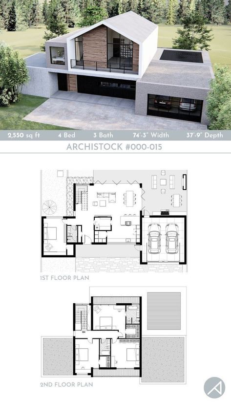 Modern Scandinavian House Plans, Modern Scandinavian House, Scandinavian House, Two Story House Plans, Two Story House, Building Plans House, Architectural Floor Plans, Architectural Design House Plans, House Construction Plan