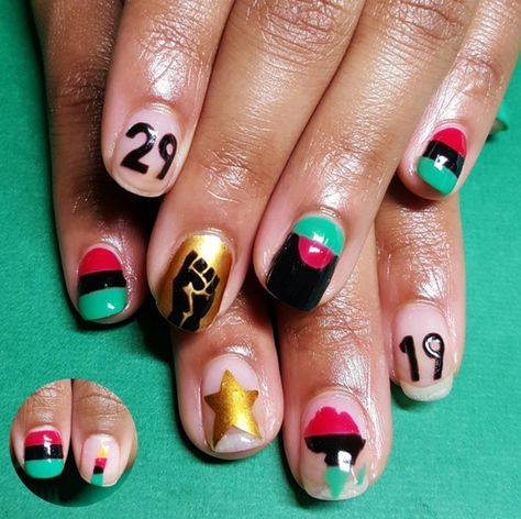 Juneteenth Nails, Rasta Nails, Black Liberation, Short Fake Nails, Press On Nails Short, Nails Square, Nails For Women, Afro Punk, Pedicure Nail Art