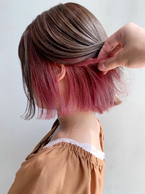 Undercolor Hair, Medium Balayage, Streaks Hair, Fall Haircolor, Under Hair Dye, Honey Ideas, Under Hair Color, Grunge Ideas, Hair Dyed Underneath