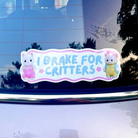 new lullabies - I brake for critters bumper sticker by... Funny Car Bumper Stickers, Pink Convertible, Car Deco, Girly Car, Cute Car Accessories, Sticker Cute, Car Sticker, My Dream Car, Cute Cars