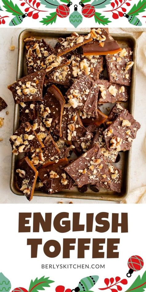 English Toffee Recipe, Easy Candy Recipes, Toffee Recipe, English Toffee, Easy Holiday Recipes, Candy Recipes Homemade, Christmas Candy Recipes, Cinnamon Rolls Homemade, Classic Cookies