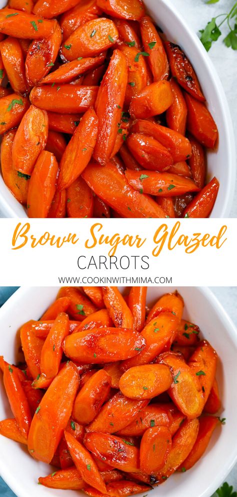 Brown Sugar Glazed Carrots, Steak Sides, Glazed Carrots Recipe, Steak Side Dishes, Side Dishes For Chicken, Glazed Carrots, Dinner Side Dishes, Carrot Recipes, Dinner Sides