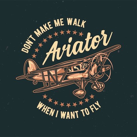 Free vector illustration of vintage airp... | Free Vector #Freepik #freevector #biplane #old-plane #airplane-illustration #airplane-aircraft Airplane Vintage, Airplane Illustration, Airplane Vector, Fonts Christmas, T Shirt Logo Design, Travel Infographic, Old Planes, Vintage Airplane, Shirt Logo Design