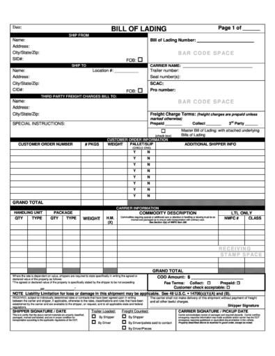 Download Bill of lading 01 Google Doc Templates, Motif Arabesque, Bill Template, Bill Of Lading, Order Form Template, Receipt Template, Template Word, Excel Templates, Word Pictures