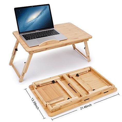 Desk For Office, Wooden Laptop Stand, Monitor Desk, Reading Desk, Bed Tray, Breakfast Tray, Wood Joints, Lap Desk, Folding Furniture