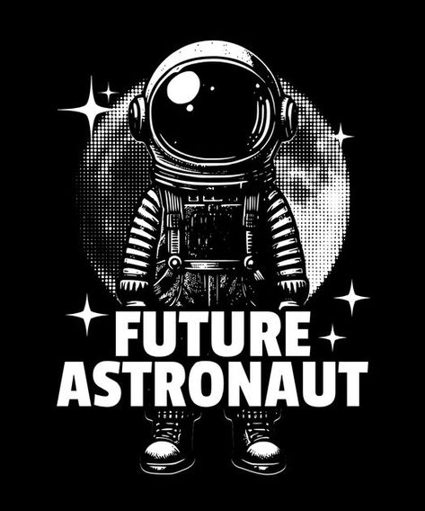 Kids astronaut T-Shirt Design Template Hipster Illustration, Vintage Badge, T Shirt Design Template, Retro Logo, Vintage Logo, Like A Pro, T Shirt Design, Next Level, Design Template