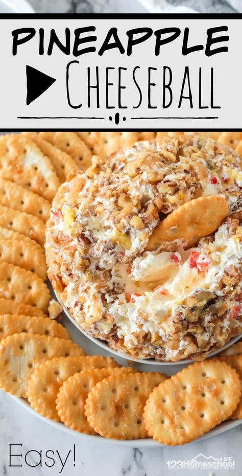 🍍 BEST Sweet Pineapple Cheese Ball - Easy Cream Cheese Dip Pineapple Cheeseball Easy, Easy Cream Cheese Dip, Pineapple Cheeseball Recipes, Pineapple Cheese Ball, Sweet Chili Recipe, Recipes Pineapple, Pineapple Cheese, Cinnamon Sugar Tortillas, Cheese Ball Recipes Easy