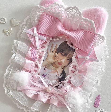 photocard toploader .custom accept Lace Toploader, Keychain Inspiration, Photocard Toploader, Binder Deco, Pc Decoration, Kpop Deco, Toploader Deco, Photocard Holder, Diy Tops