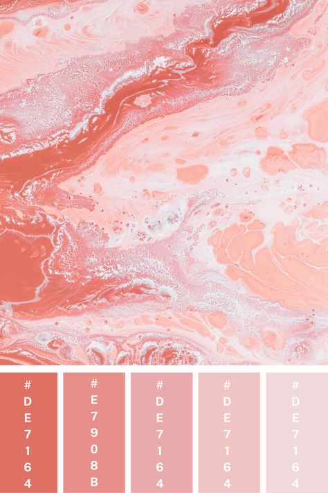 A swirling pink color palette, with rich marbled textures and vibrant coral tones intermingling with delicate white, evoking a sense of fluidity and movement. Salmon Pink Color Palette, Pink Color Palette Hex Codes, Pastel Pink Color Palette, Color Palette Hex Codes, Color Scheme Generator, Pastel Pink Color, Pink Color Palette, Salmon Pink Color, Color Palette Pink