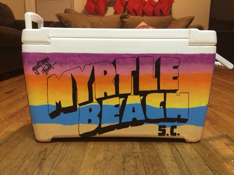 Myrtle beach fraternity formal cooler Myrtle Beach Formal Cooler, Beach Formal Cooler, Frat Coolers Myrtle Beach, Beach Cooler Painting, Frat Coolers Beach Weekend, Frat Coolers Beach, Beach Weekend Cooler Fraternity, Frat Beach Weekend Cooler, Myrtle Beach Frat Cooler