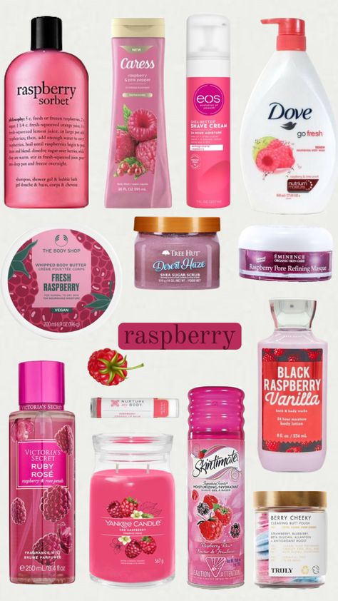 raspberry self care #aesthetic #moodboards #selfcare #beauty #showerroutine Self Care Aesthetic, Shimmer Body Oil, Body Hygiene, Basic Skin Care Routine, Shower Skin Care, Care Aesthetic, Pretty Skin Care, Perfume Scents, Perfume Lover