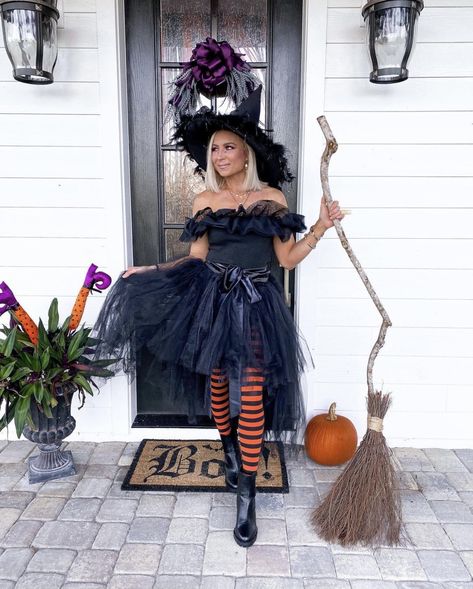 Orange And Black Witch Costume, Trendy Witch Costume, Glamorous Witch Costume, Diy Witch Costumes For Women, Easy Diy Witch Costume Women, Adult Witch Costumes For Women, Womens Witch Costume Diy, Couples Witch Costume, Cute Witch Costume For Women