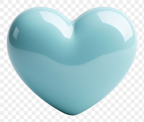 Png Light, 3d Png, Aqua Art, 3d Heart, Add Ons, Blue Heart, Heart Shape, Heart Shapes, White Background