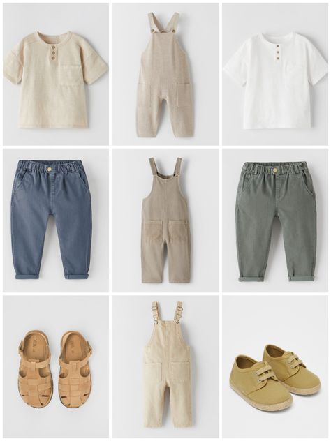 Toddler Boy Photoshoot Outfits, Boys Spring Picture Outfits, Toddler Boy Spring Outfits For Pictures, Neautral Clothing Photoshoot Family, Boho Baby Boy Clothes, What To Wear Photoshoot, Linen Newborn Outfit, Mini Outfit, Fall Family Photo Outfits