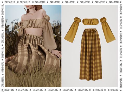 Cottage Core Clothes, Sims 4 Cottage, Cottagecore Skirt, Cottagecore Clothes, Sims 4 Download, Sims 4 Cc Folder, Sims 4 Dresses, The Sims 4 Download, Sims 4 Toddler