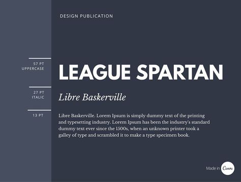 Header: League Spartan | Subhead: Libre Baskerville Italics | Body Copy: Libre Baskerville Magazine Cover Template, News Logo, Christmas Fonts Free, Font Guide, Modern Typeface, Font Combos, Script Typeface, Font Combinations, Great Fonts