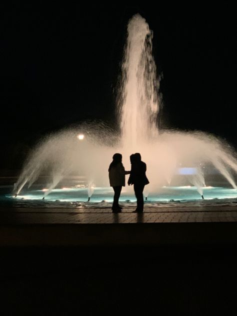 Fountain picture, night, fountain, shadows, light, night pictures, pretty fountain, glowing fountain. Friends Fountain, Wishing Fountain, Atonement Fountain Scene, Wishing Fountain Aesthetic, Fountain Night Aesthetic, Fountain Park, Simple Dance, Bethesda Fountain, Theatre Inspiration