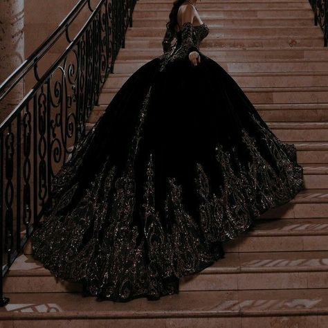 Black Lace Ball Gown, Black Bridal Dresses, Black Quinceanera Dresses, Dark Wedding Theme, Black Wedding Gowns, Black Ball Gown, Dark Wedding, Lace Ball Gowns, Black Bridal