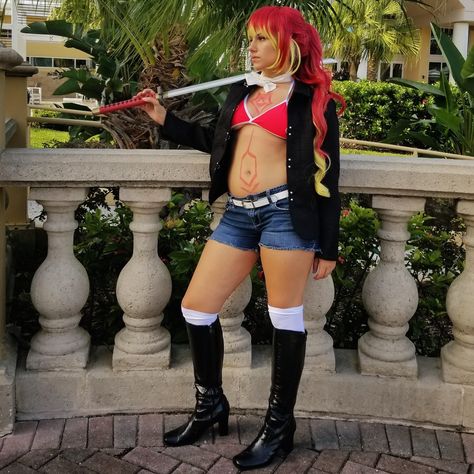 Shura Kirigakure from Blue Exorcist cosplay Shura Blue Exorcist, Shura Kirigakure, Blue Exorcist Cosplay, Rin Okumura, Blue Exorcist, Over Knee Boot, Knee Boots, Halloween, Boots