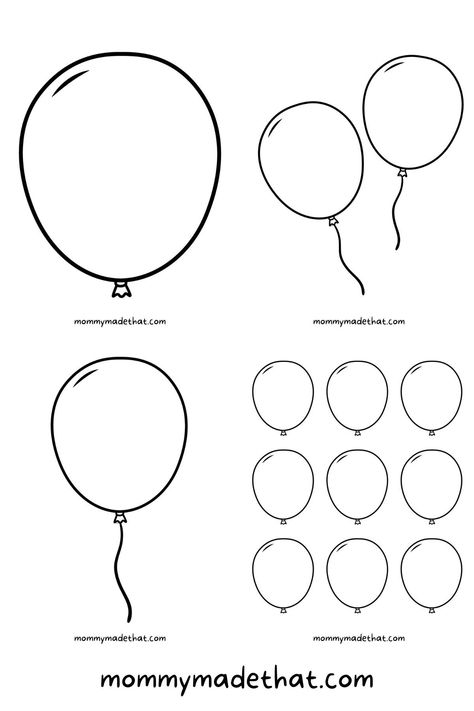 Free Printable Balloon Templates (Different Sizes!!) Balloon Template Free Printable, Valentines Toddler Activities, Valentines Toddler, Birthday Balloons Clipart, Create Birthday Card, Happy Birthday Clip Art, Happy Birthday Clip, Template Free Printable, Balloon Template