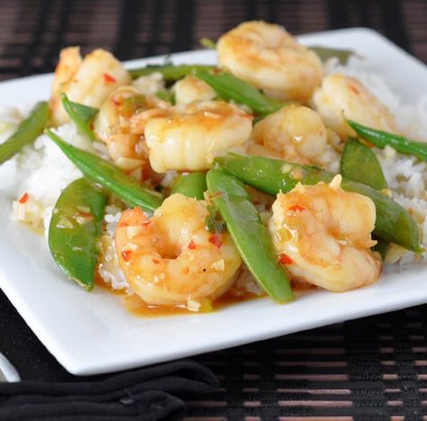 Shrimp Stir-Fry with Sugar Snap Peas has your busy weeknight covered - on the table in 20 minutes! Sugar Snap Pea Recipe, Snap Peas Recipe, Shrimp Stir Fry, Shrimp Dishes, Sugar Snap Peas, Snap Peas, Day In The Life, Seafood Dishes, Shrimp Recipes