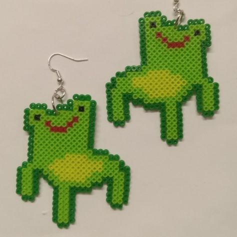 Froggy Chair Earrings Froggy Chair, Mini Perler Beads, Kawaii Kidcore, Family Women, Kid Core, Lots Of Love, Perler Beads, Women Accessories Jewelry, Earrings Handmade