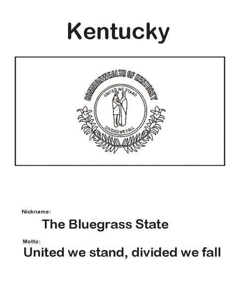 USA-Printables: Kentucky State Flag - State of Kentucky Coloring Pages Culture Coloring Pages, Kentucky State Flag, Kentucky Flag, Flag Coloring Pages, Kentucky State, Minnesota State, United We Stand, State Flags, Adult Coloring Pages