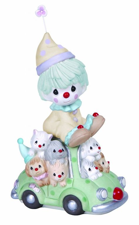 Collectible Clowns Figurines Precious Moments Birthday, Clown Car, Precious Moments Quotes, Tiny Stuff, Loads Of Love, Send In The Clowns, Cute Clown, Vintage Clown, Clowning Around