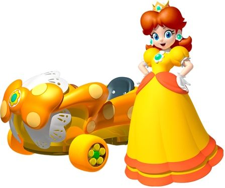 Mario Kart Month: Mario Kart 8 Character Profiles: Mo' Babies, Mo ... Daisy Mario Kart, Daisy Character, Cosplay Tricks, Daisy Mario, Mario Kart Characters, Mario Kart 7, Super Mario Run, Super Mario Land, Mario Kart Wii