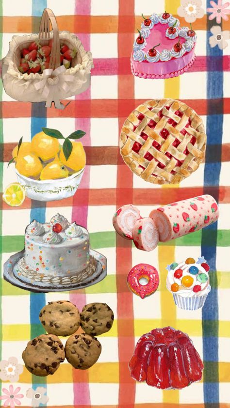 Picnic Collage inspired by @haileybell3701 #picnic #food #dessert #vibes #beauty #yum #cookie #cookies #cake #cakes Picnic Collage, Dessert Picnic, Cake Picnic, Aesthetic Cake, Illustration Collage, Picnic Aesthetic, Cookies Cake, Picnic Food, Food Illustration