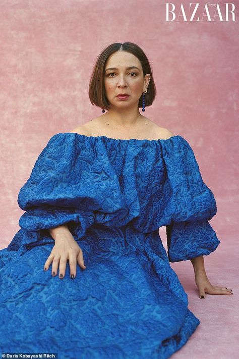 Enby Style, Maya Rudolph, Bazaar Magazine, Harpers Bazaar Magazine, Natasha Lyonne, Business Partners, Black Gown, Production Company, Harper's Bazaar