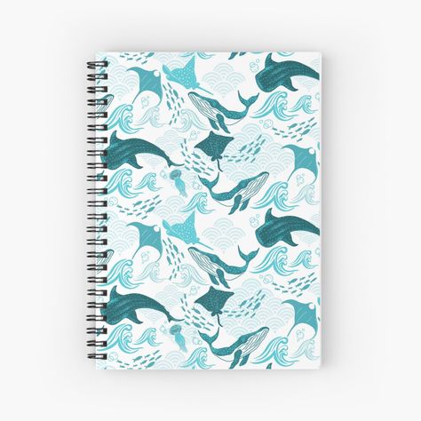 School Note Book Design Cover Ideas, Beach Wishlist, Sea Journal, Biology Gifts, Monochromatic Blue, Ocean Stuff, Summer Room, 2024 Board, Beach School