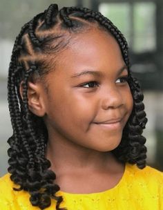 Girls Braided Hairstyles Kids, Kid Braids, Black Kids Braids Hairstyles, Amber Hair, Hairstyles Braid, Lil Girl Hairstyles, Kid Braid Styles, Single Braids, Natural Hairstyles For Kids