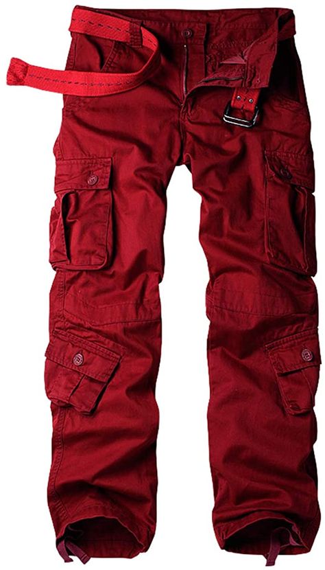 utcoco Mens Loose Multi-Pockets Cotton Twill Cargo Military Pants Outdoor Work Trousers at Amazon Men’s Clothing store Mens Rugged, Military Cargo Pants, Cargo Work Pants, Combat Trousers, Overalls Men, Red Camo, Cotton Cargo Pants, Casual Cargo Pants, Military Pants