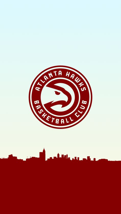 NBA Basketball Team Atlanta Hawks Desktop Background. Basketball Wallpaper in a Skyline, it's a free Atlanta Hawks phone wallpaper. Atlanta Hawks Wallpaper, Atl Hawks, Atlanta Hawks Logo, Fye Pics, Background Basketball, Atlanta Falcons Wallpaper, Nba Logos, Cheater Quotes, Basketball Artwork