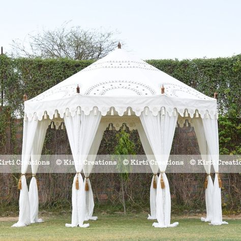 Shop Raj Tent, Wedding Tent, Garden Tent, Indian Tent by kirtitents located in India. Smooth shipping! Has a history of shipping on time with tracking. Speedy replies! Has a history of replying to messages quickly. Rave reviews! Average review rating is 4.8 or higher Pavilion Tent, Boho Tent, Cream Curtains, Custom Canopy, Tent Design, Canopy Cover, Wedding Tent, Beach Tent, Geodesic Dome