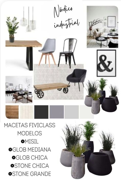 Te dejamos algunas ideas si quieres lograr un estilo nórdico Industrial y agregarle algo de verde. Nuestras macetas son ideales para lograrlo. Industrial Interior Design, Salon Interior Design, Industrial Buildings, Interior Deco, Home Deco, Beautiful Homes, Room Design, Sweet Home, New Homes