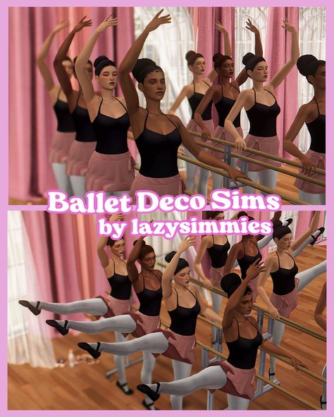 ballet deco sims 🩰 | Patreon Ballet Clothes Sims 4, Sims 4 Ballet Cc Kids, Sims 4 Dance Clothes, Sims 4 Dance Costumes, Sims 4 Sports Mod, Sims 4 Ballet Poses, Ts4 Ballet Cc, Sims 4 Ballet Studio, Sims 4 Ballet Cc Clothes