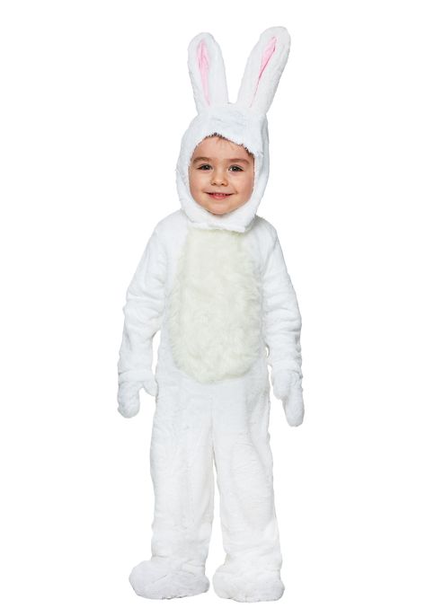 Toddler Open Face White Bunny Costume Bunny Costume White, Snow Bunny Costume, White Bunny Costume, Fur Jumpsuit, Bug Costumes, Easter Costumes, White Rabbit Costumes, Rabbit Halloween, Easter Bunny Costume