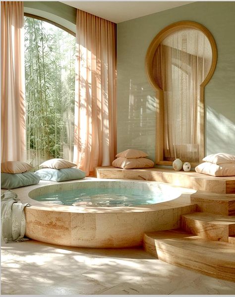 Sunken Bath, Inspirational Decor, Dream Apartment Decor, Dream Apartment, House Room, Bath Tub, Architecture Fashion, Dream Homes, Master Bath