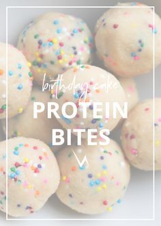 Cake Protein Balls, Birthday Cake Protein, Protein Balls Recipes, Protein Baking, Healthy Protein Snacks, Energy Ball Recipe, Protein Treats, Protein Powder Recipes, Protein Desserts