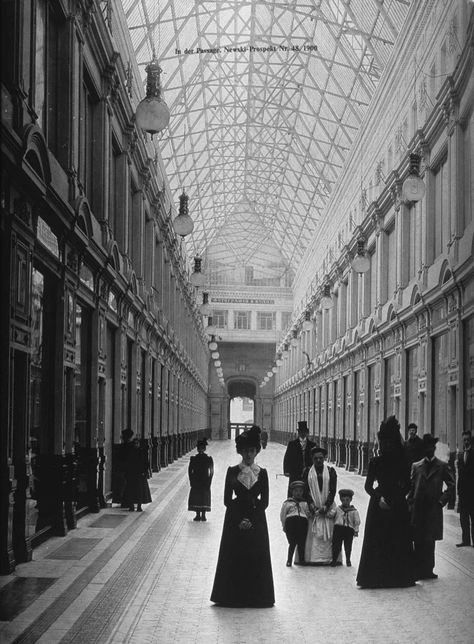 The Passage on Nevsky Avenue in Saint Petersburg, Russia c.1900 Inspirational Photography, The Passage, Old Photography, Russian History, St Petersburg Russia, Petersburg Russia, Saint Petersburg, Vintage Pictures, Vintage Photographs