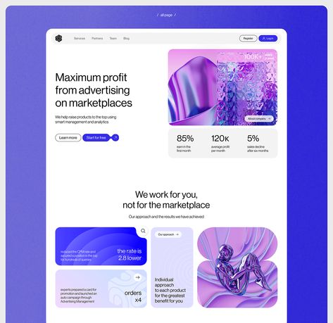 Website Design | UI/UX Design Mobile Landing Page, Tech Branding, Purple Home, Web Inspiration, Coworking Space, Design Ui, Design Web, Site Design, Ui Ux Design